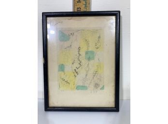 Paul Klee Print 'insects' Lithograph Signed In Plate Some Staining Upper Left