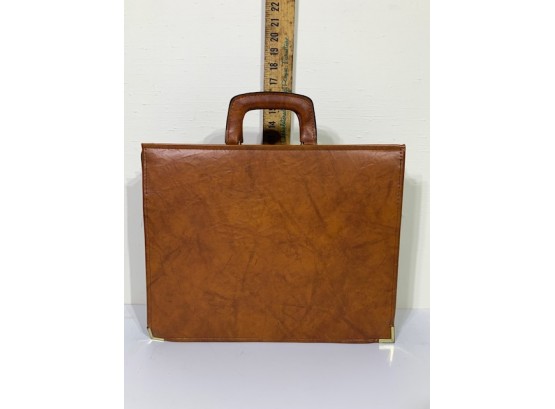 Vintage Hard Sided Leather Briefcase