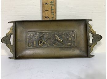 Bronze Tray With Pan And Ram