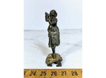 Bronze Diminutive Statue Of Woman