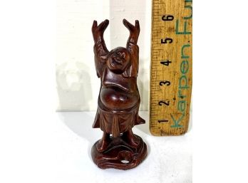 Antique Mahogany Carved Standing Buddha