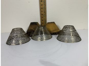 Vintage 3 Steel Cut Lamp Shades
