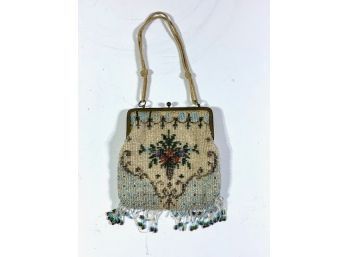 Hand Beaded French Purse, As Is, But Worthy Of A Repair On Lining!