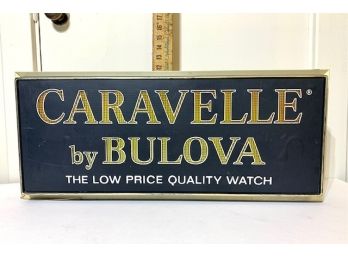 Vintage Advertising Sign Caravelle By Bulova Lights Up ~ Wall Sign
