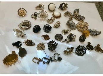 Lot Of Miriam Haskell Earring Parts