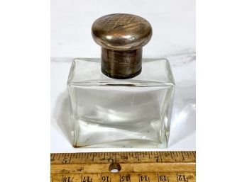 Clear Perfume Bottle With Sterling Silver Top