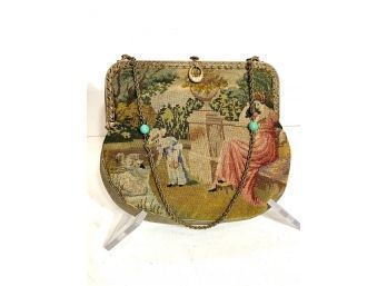French Scene Petit Point Double Sided Purse