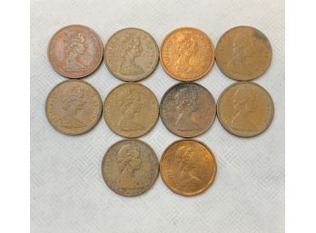 10 Canadian Pennies