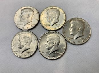 5 Kennedy Half Dollars (M15)