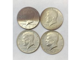 4 Kennedy Half Dollars