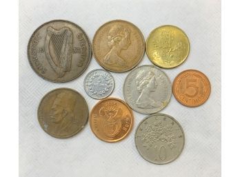 Multi Coin Lot Of Foreign Coins