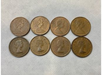 Lot Of 8 Canadian Pennies