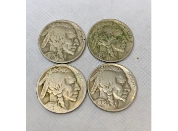 Lot Of  4 Indian Head Nickels