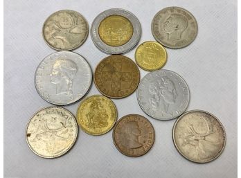 Lot Of 11 Mixed Foreign Coins