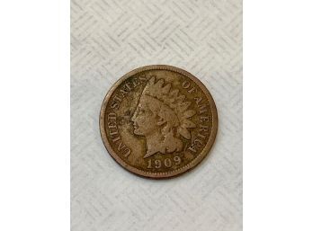 Indian Head  One Cent Coin 1909