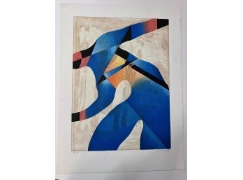 Retro Neal Doty '21st Century Blue Boy' Serigraph Signed And Numbered Eidolon Editions