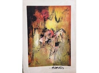 Hoi Lebadang Limited Edition Lithograph, Circle Fine Art Signed With Etching  Horses Series