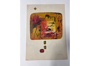 Lithograph With Embossed Images Signed And Numbered Lebadang (hoi)