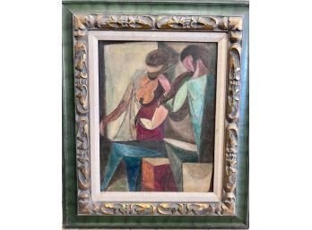 Mid Century At It's Best! Listed Artist William Chaiken Original Oil On Canvas 1950's Signed On Back