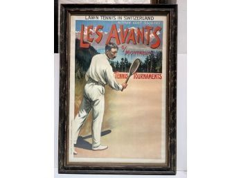 Les Avants Original Antique Poster Framed 1904 26 1/2 X 40 Unframed Size