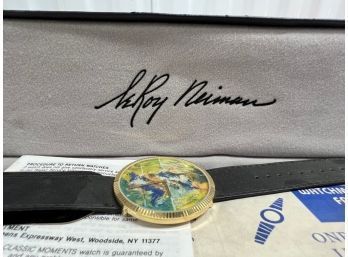 Leroy Neiman Tennis ~ The Artist's Watch NEW In Box With All Tags And Info