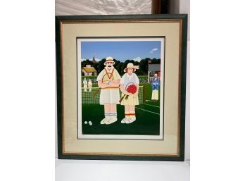 Peter Heard 'Mixed Doubles' Signed And Numbered Lithograph, Framed