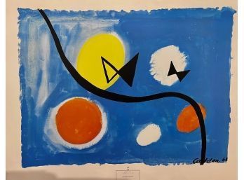 NY Graphic Society Fine Art Lithograph Alexander Calder 'Hovering Bowties' 1963