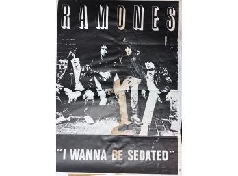 OMG Original Ramones Poster I Wanna Be Sedated AS IS!