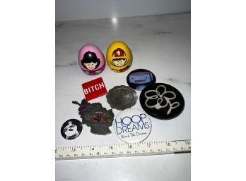 Group Of Miscellaneous Pins, Mirrors, Etc!
