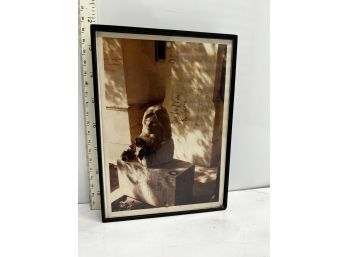 Framed Photo Grave Of Jim Morrison 5 X 7'