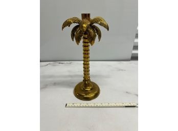 CB 2 Brass Palm Tree Candle Holder
