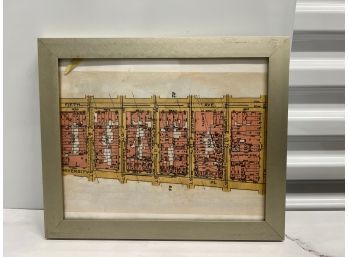 Framed Map Of 10th St Between University And 5th Avenue Whe Elizabeth Wurtzel Lived