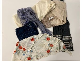 Group Of 6 Scarves Including Zadig And Voltaire,  Costume National, And Anna Sui