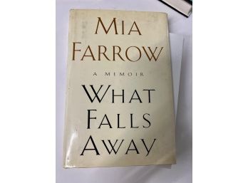Signed What Falls Away By Mia Farrow With Gift  Note From Elizabeth's Editor