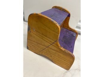 Solid Wood Painted Foot Stool Made In Colorado