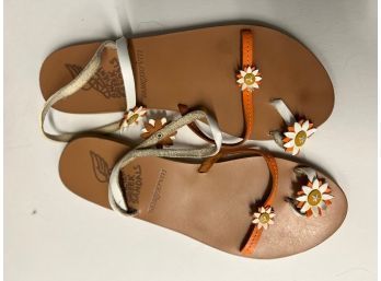 Daisy Leather Sandals Size 40 Fabrizio Viti  ~ Ancient Greek Sandals !