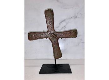 Vintage Bronze/metal Sculpture With Stand, Numbered On Bottom #2 X Hits The Spot!