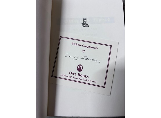 Signed Emily Jenkins Tongue First First Edition