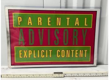 Parental Advisory Explicit Content In Plastic 11 X 17