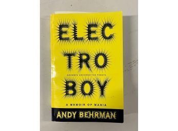 Electro Boy By Andy Behrman Review Copy With Letter