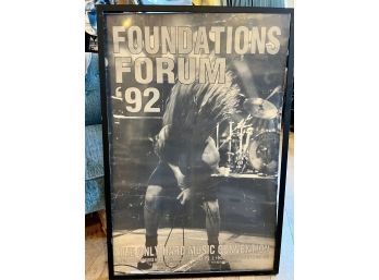 VINTAGE Foundations Forum '92 Hard MUSIC Convention Poster!! Stouffer Concourse Hotel, LA