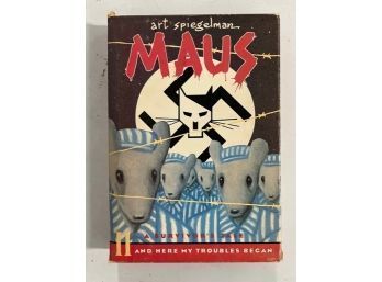 MAUS By Art Spiegelman 1986 2 Volume Set  In Slip Jacket BANNED BOOK!
