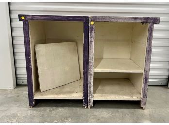 2 Hand Painted Bookcases