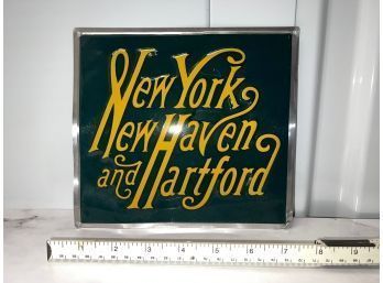 Retro Metal Travel Sign New York, New Haven, And Hartford