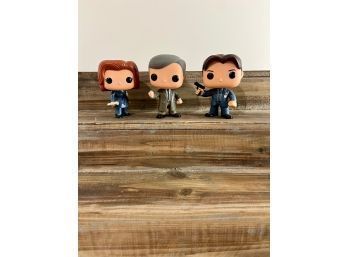 3 Funko Pop X Files Scully, Mulder And The Cigarette Smoking Man