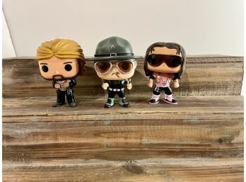3 Funko Pop WWF Bret  Hart , Ted DiBiasi, And Sgt Slaughter