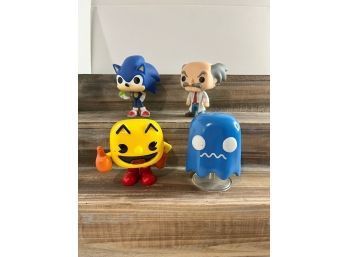Mixed Lot Of Funko Pops 4 Including Sonic, Mega Man And Pac Man