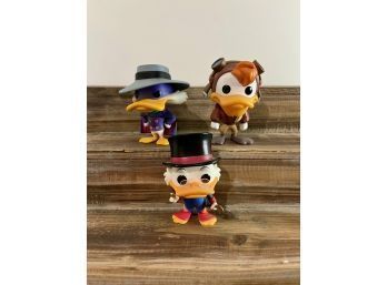 3 Funko Pop Duck Tales Including Dark Wing, Scrooge McDuck And Launchpad McQuack