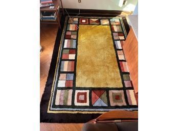 MCM Pure Wool Rug Mustard Center Approx 63' X 110'