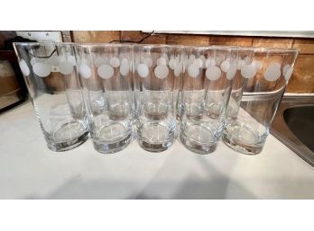 Set Of 10 Etched Drinking Glasses